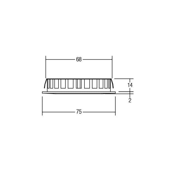 BRUMBERG LED-Einbaudownlight 12 V DC, 5 W, 60°, 2900 K, rund, starr, nickel matt, IP44 ( BRUMBERG LED-Einbaudownlight 12 V DC, 5 W, 60°, 2900 K, rund, starr, nickel matt, IP44 (